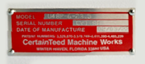 steel lable of machin